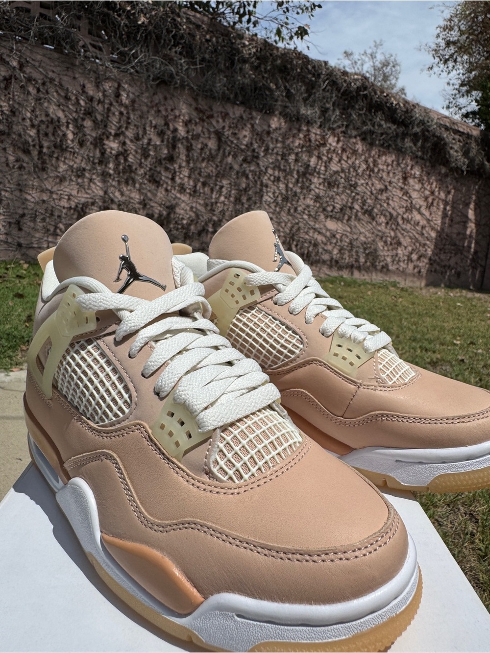 Jordan 4 Retro Shimmer Metallic Silver sneakers in US 7